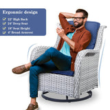 Swivel Glider Chairs Set with Side Table, NTC Series - Belord