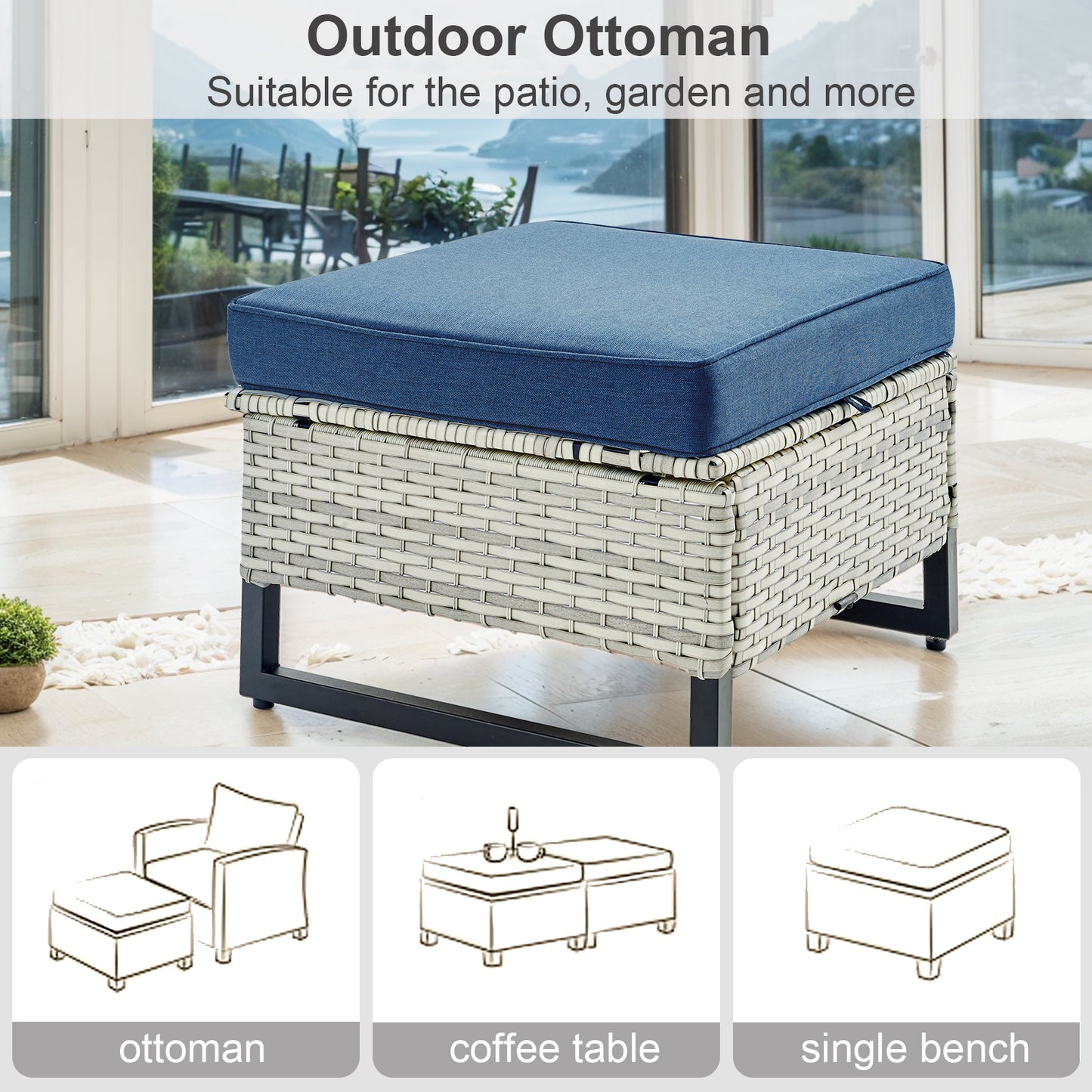 Save 40% - Outdoor 2-PC Ottoman, GRS Series