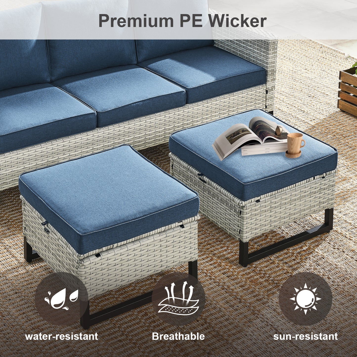 Save 40% - Outdoor 2-PC Ottoman, GRS Series