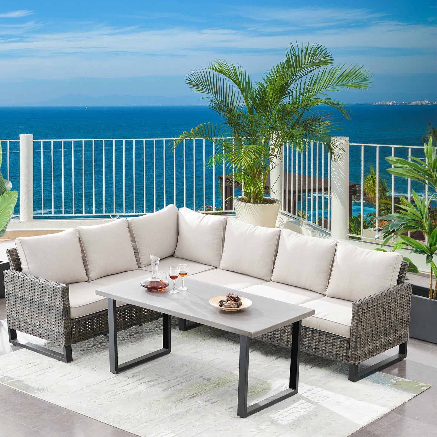 Save 50% - 7-Piece Large Sectional Set with Coffee Table, GRS Series