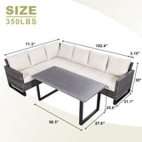 Save 50% - 7-Piece Large Sectional Set with Coffee Table, GRS Series - Belord