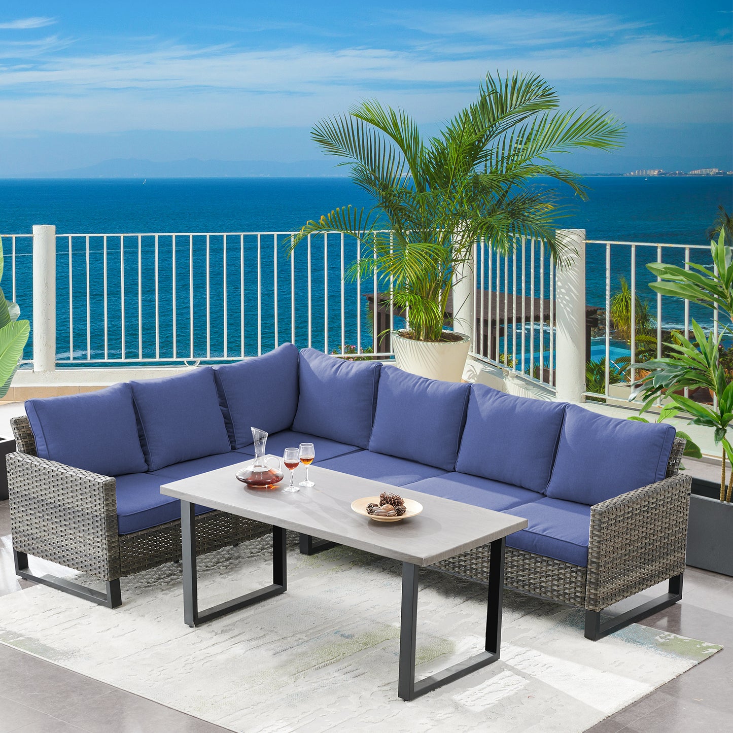 Save 50% - 7-Piece Large Sectional Set with Coffee Table, GRS Series