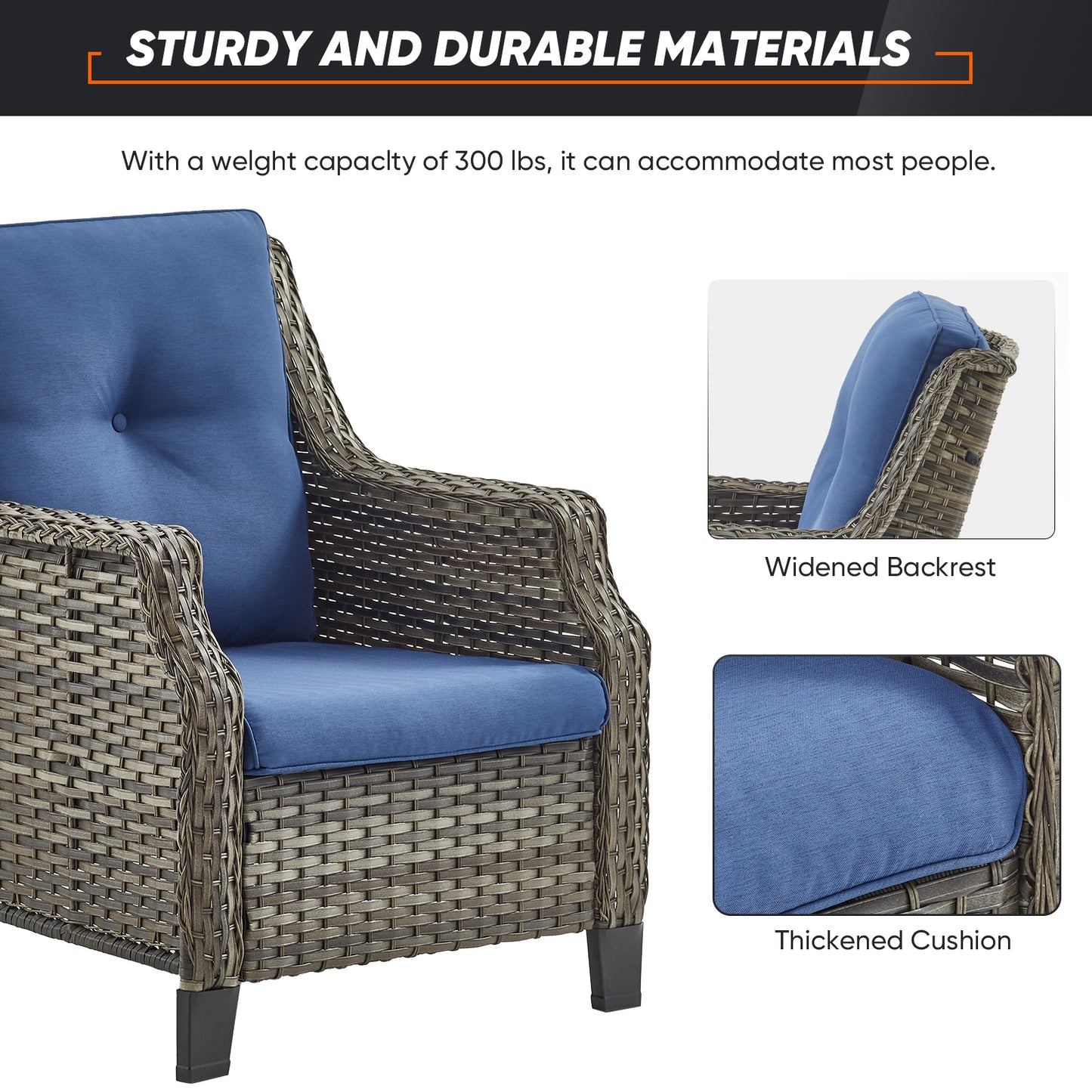 Save 50% - Outdoor 2-Piece Patio Chairs, NDC Series