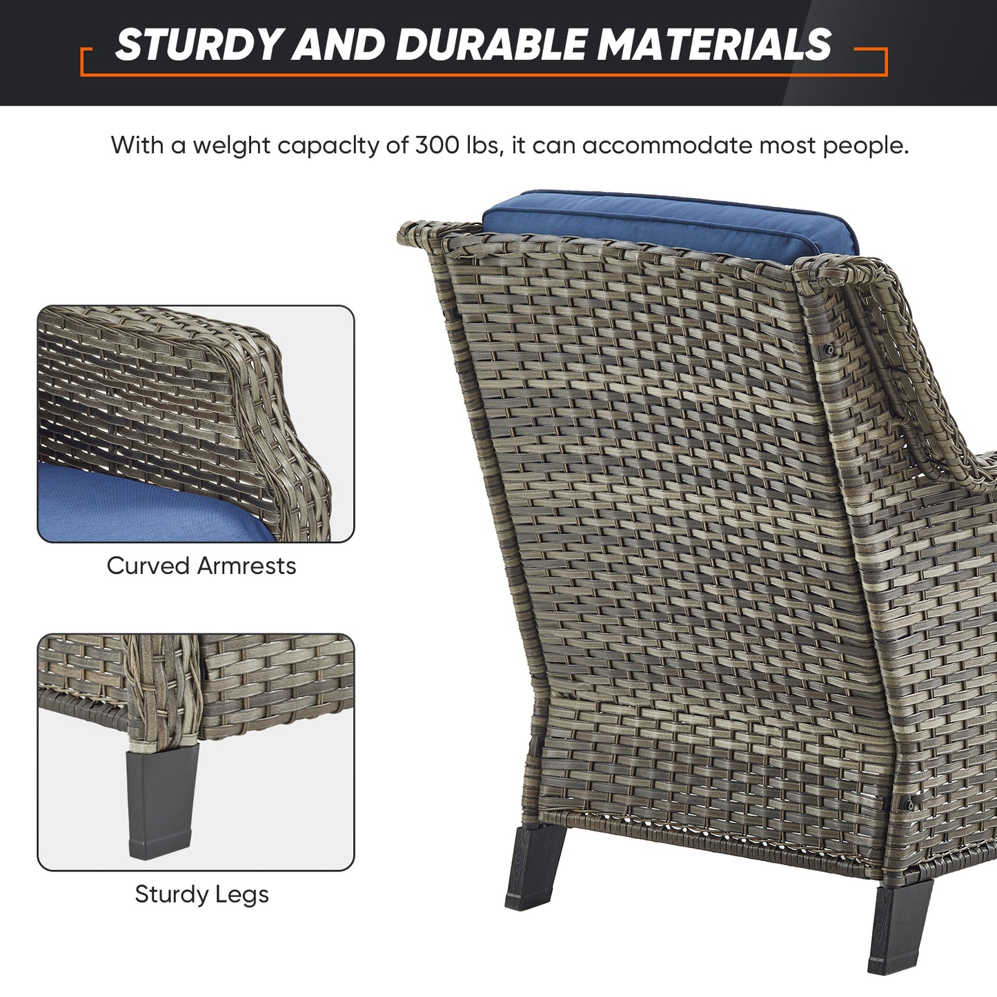 Save 50% - Outdoor 2-Piece Patio Chairs, NDC Series