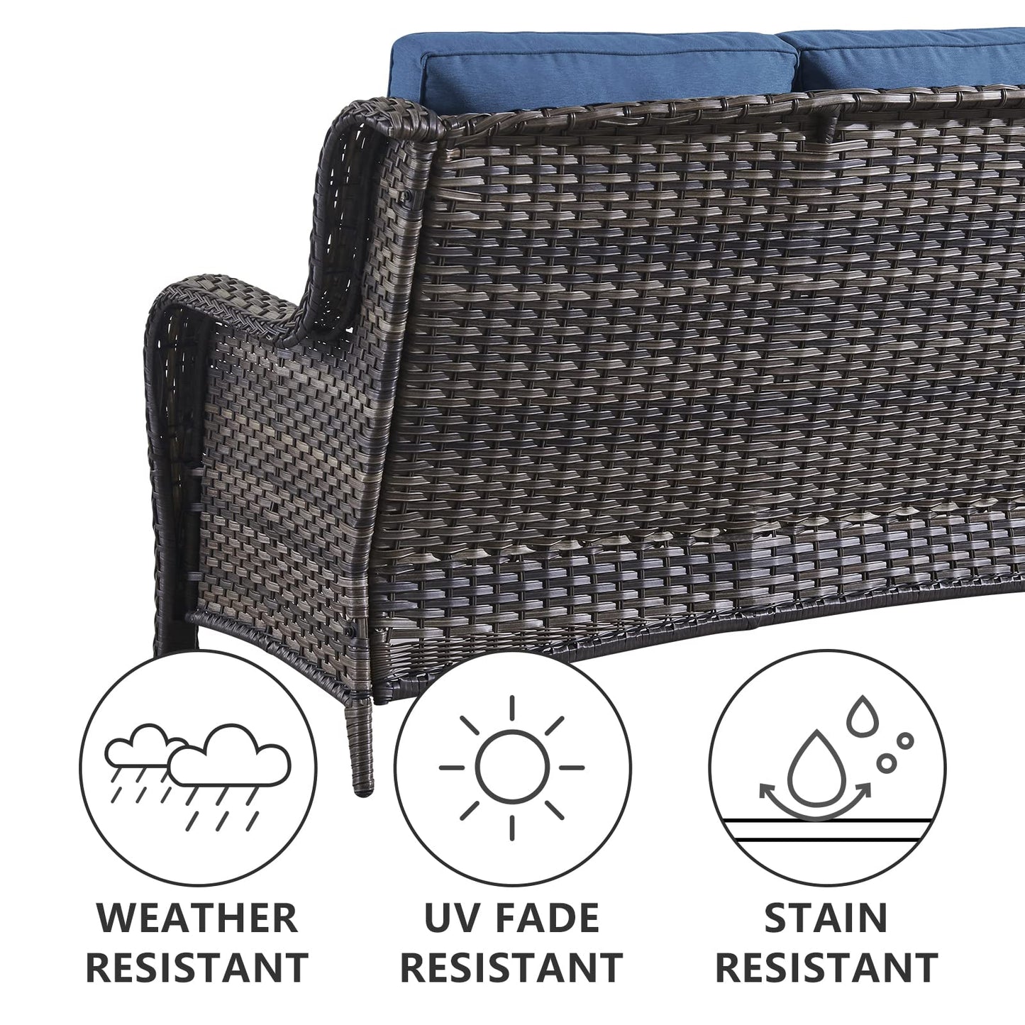 Save 70% - Outdoor PE Rattan Loveseat, NTC Series