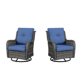 Save 60% - Outdoor 2PC PE Rattan Swivel Glider Chairs, NTC Series - Belord