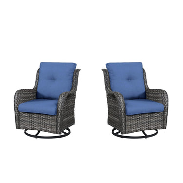Save 60% - Outdoor 2PC PE Rattan Swivel Glider Chairs, NTC Series - Belord