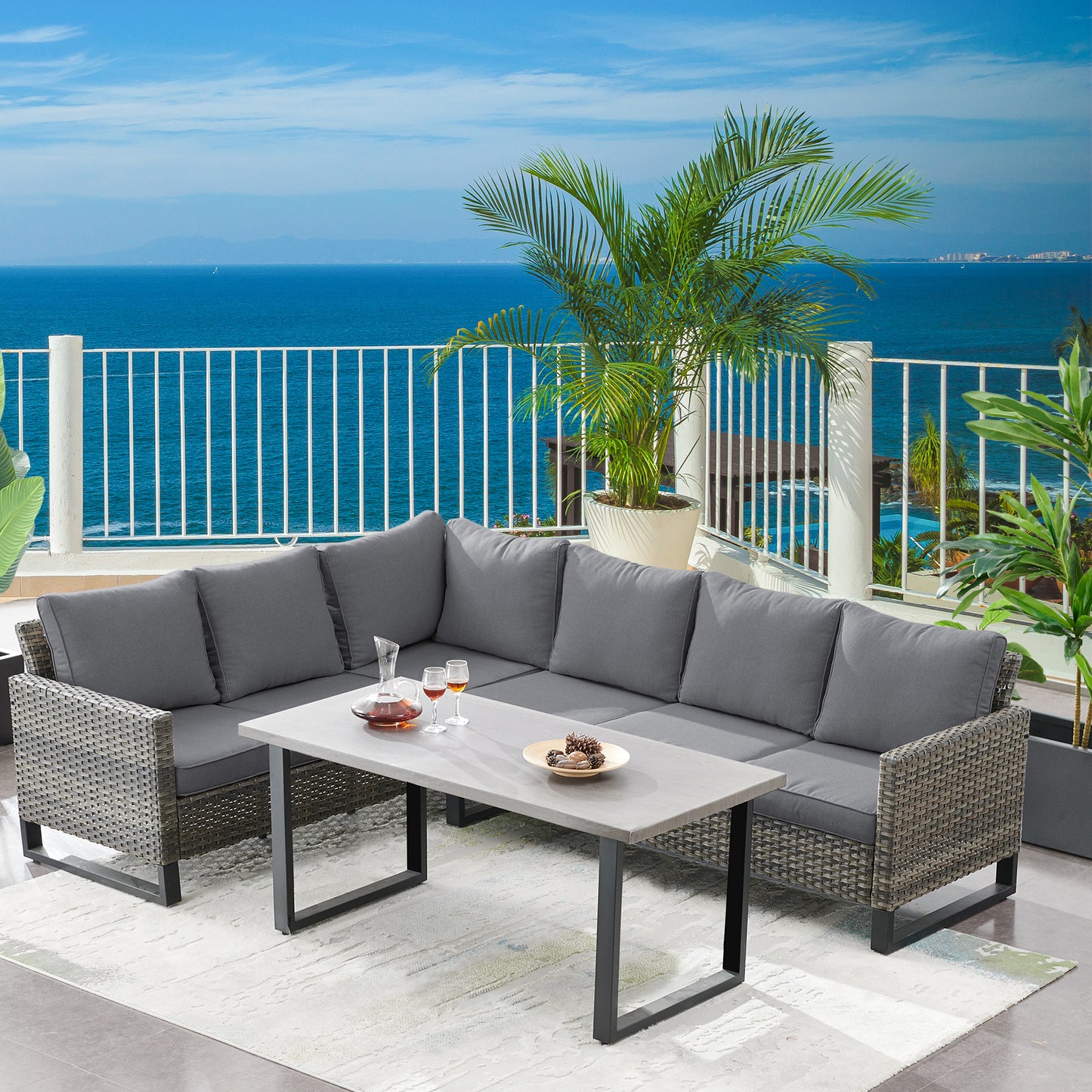 Save 50% - 7-Piece Large Sectional Set with Coffee Table, GRS Series
