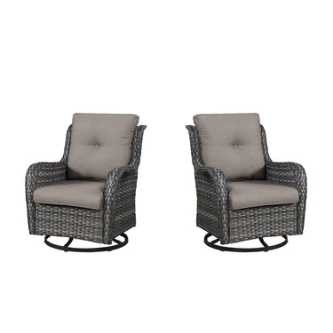 Save 60% - Outdoor 2PC PE Rattan Swivel Glider Chairs, NTC Series - Belord