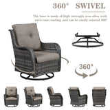 Save 60% - Outdoor 2PC PE Rattan Swivel Glider Chairs, NTC Series - Belord