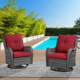 Save 60% - Outdoor 2PC PE Rattan Swivel Glider Chairs, NTC Series - Belord