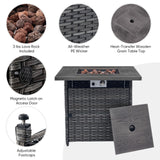 Fire Pit Table Set with Swivel Glider Chairs and Sofa, NTC Series - Belord