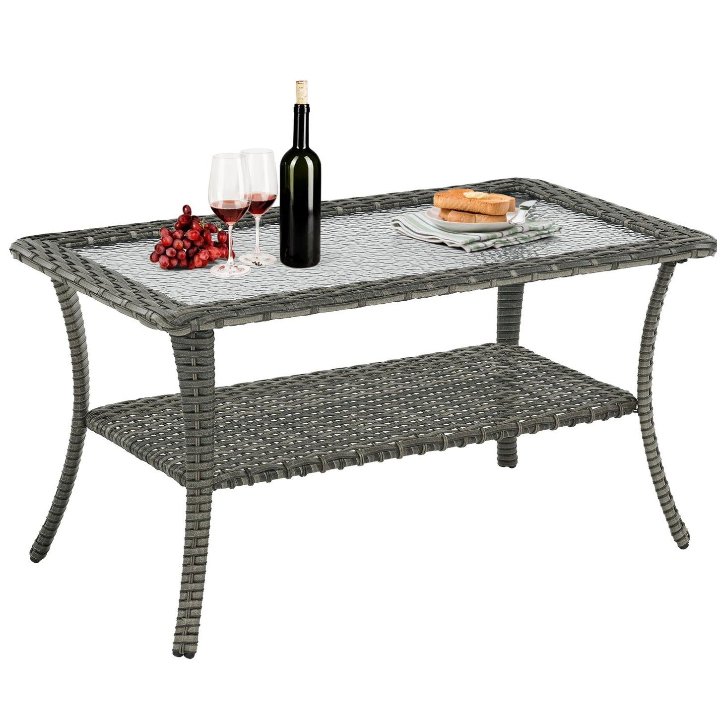 Outdoor 40" PE Rattan Coffee Table, NTC Series - B2B Wholesale