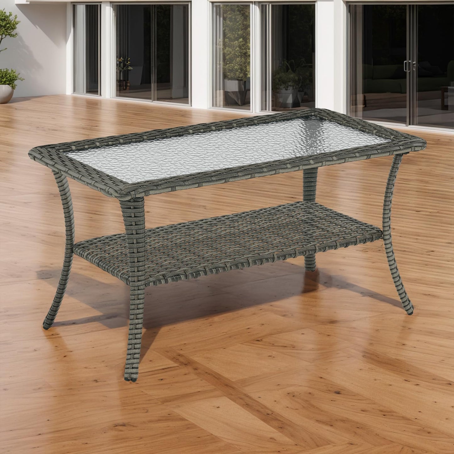 Outdoor 40" PE Rattan Coffee Table, NTC Series - B2B Wholesale