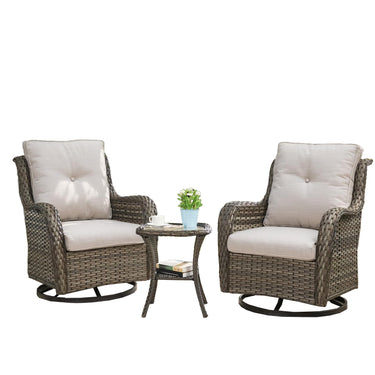 Save 60% - Swivel Glider Chairs Set with Side Table, NTC Series - Belord