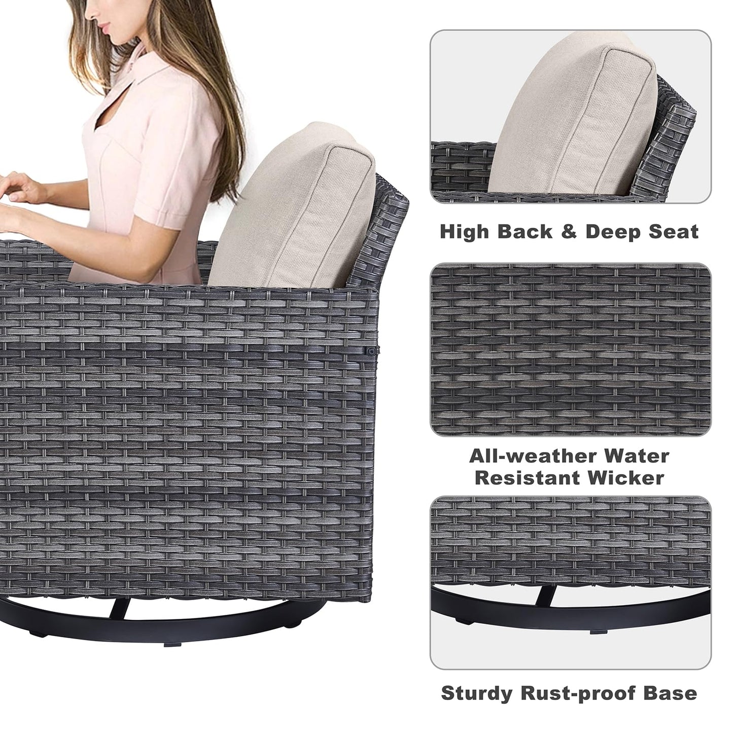Save 30% - Outdoor Swivel Glider Chairs, GRS Series