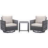 Swivel Glider Chairs Set with Side Table, GRS Series - Belord