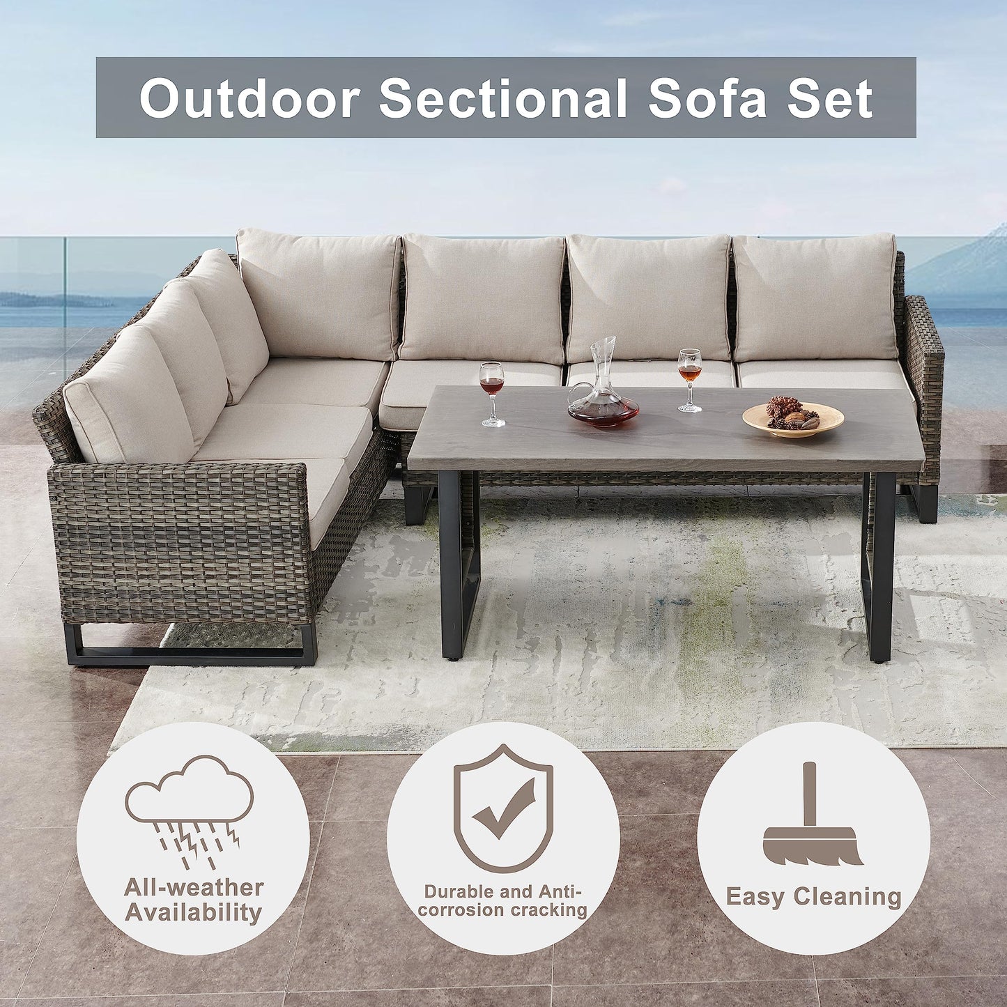 Save 40% - 6-Piece Large Sectional, GRS Series