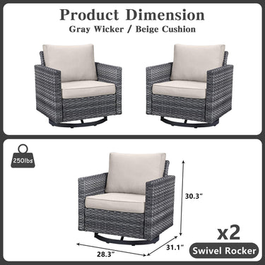 Outdoor Swivel Glider Chairs, GRS Series - Belord