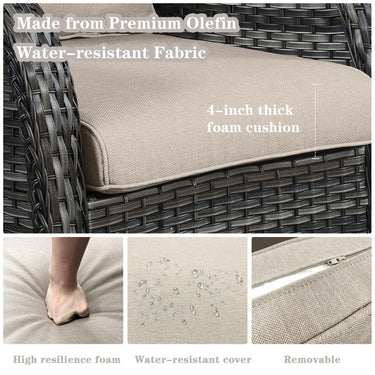 Save 60% - Swivel Glider Chairs Set with Side Table, NTC Series - Belord