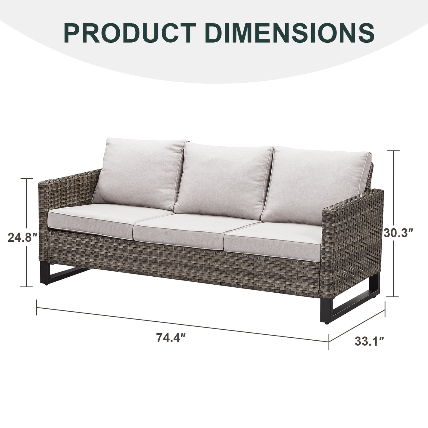Outdoor Wicker Sofa, GRS Series - B2B Wholesale