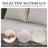Patio Conversation Set 6-Piece with Sofa, Patio Chairs, Coffee Table, and Ottoman, GRS Series - Belord
