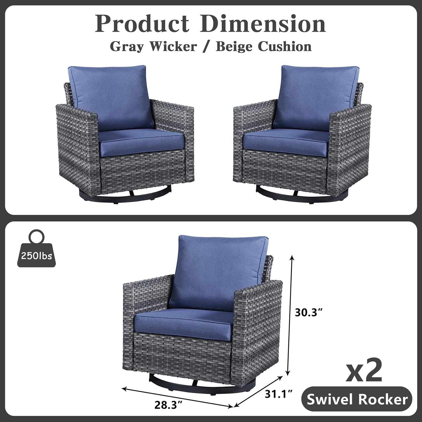 Save 30% - Outdoor Swivel Glider Chairs, GRS Series
