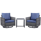 Swivel Glider Chairs Set with Side Table, GRS Series - Belord