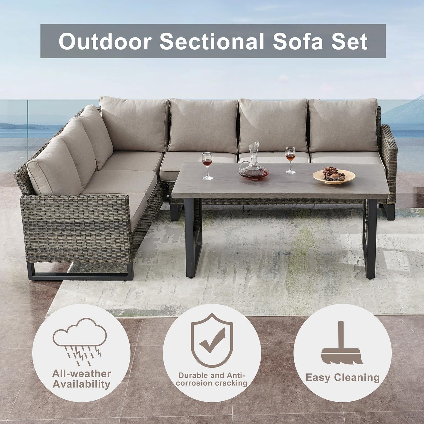 Save 40% - 6-Piece Large Sectional, GRS Series