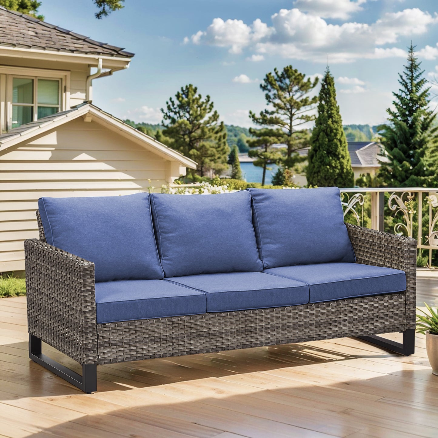 Outdoor Wicker Sofa, GRS Series - B2B Wholesale