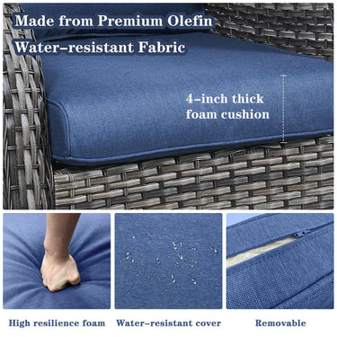 Save 60% - Swivel Glider Chairs Set with Side Table, NTC Series - Belord