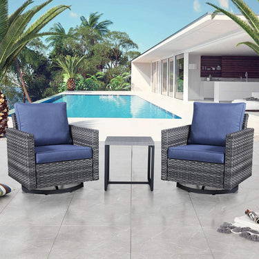 Swivel Glider Chairs Set with Side Table, GRS Series - Belord