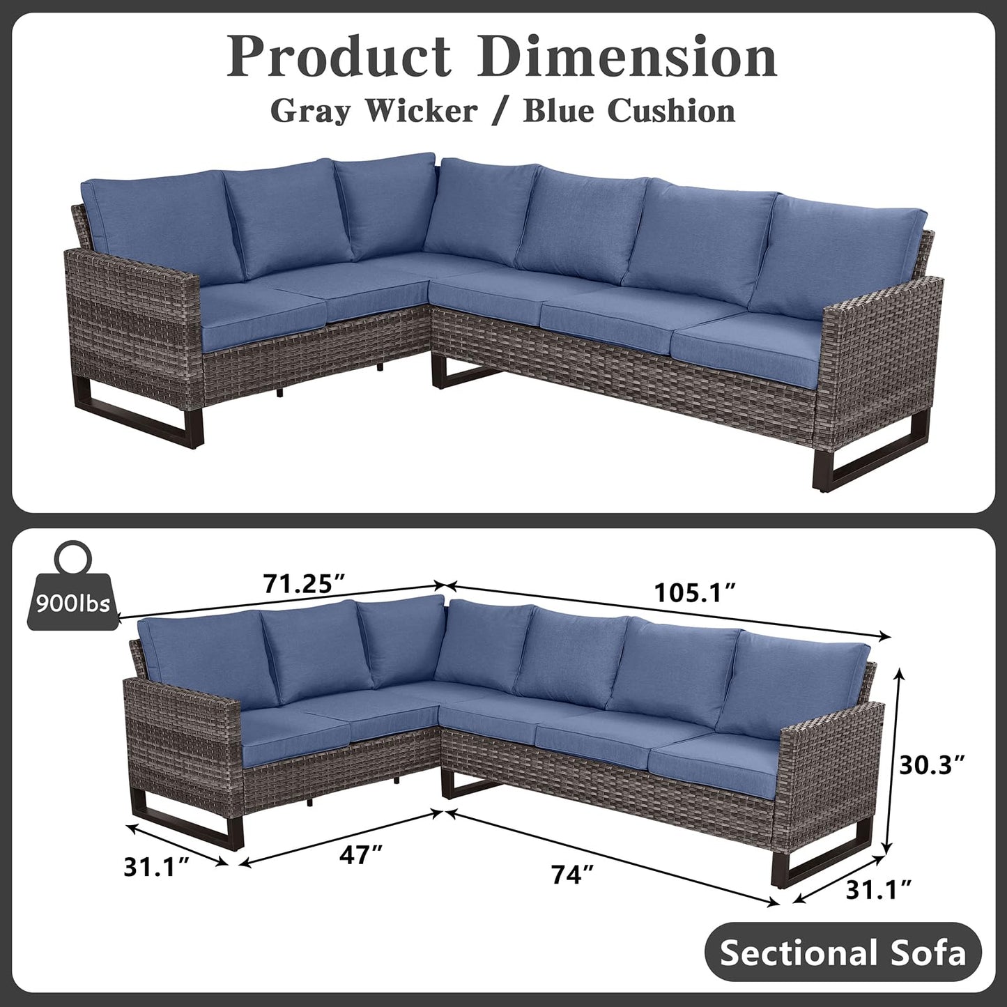 Save 40% - 6-Piece Large Sectional, GRS Series