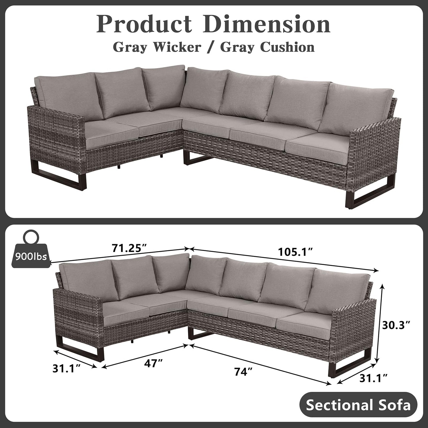 Save 40% - 6-Piece Large Sectional, GRS Series