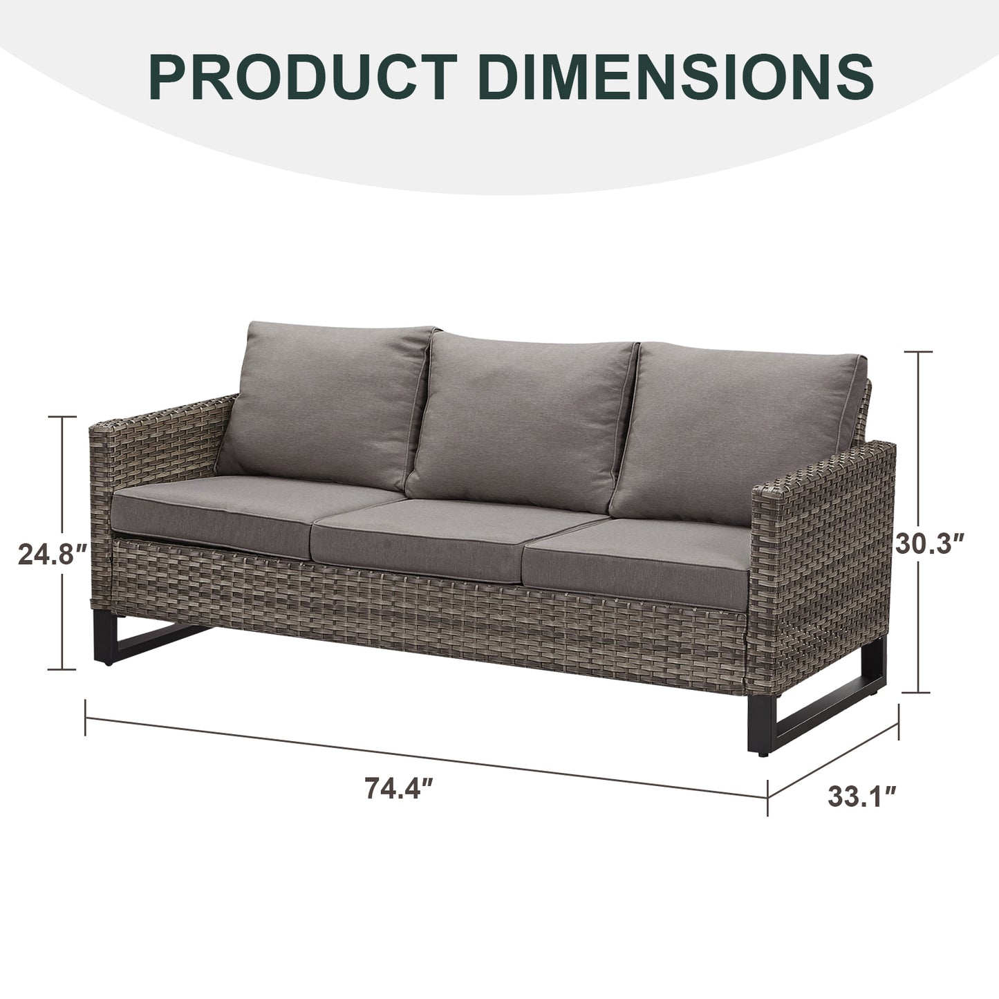 Outdoor Wicker Sofa, GRS Series - B2B Wholesale