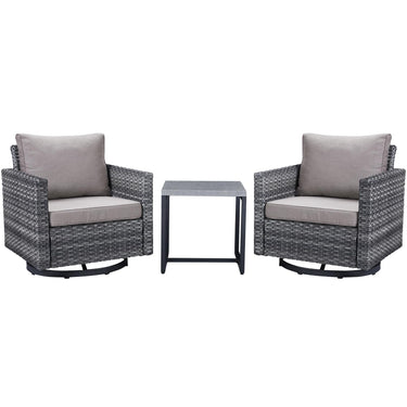 Swivel Glider Chairs Set with Side Table, GRS Series - Belord