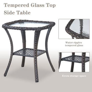 Save 60% - Swivel Glider Chairs Set with Side Table, NTC Series - Belord