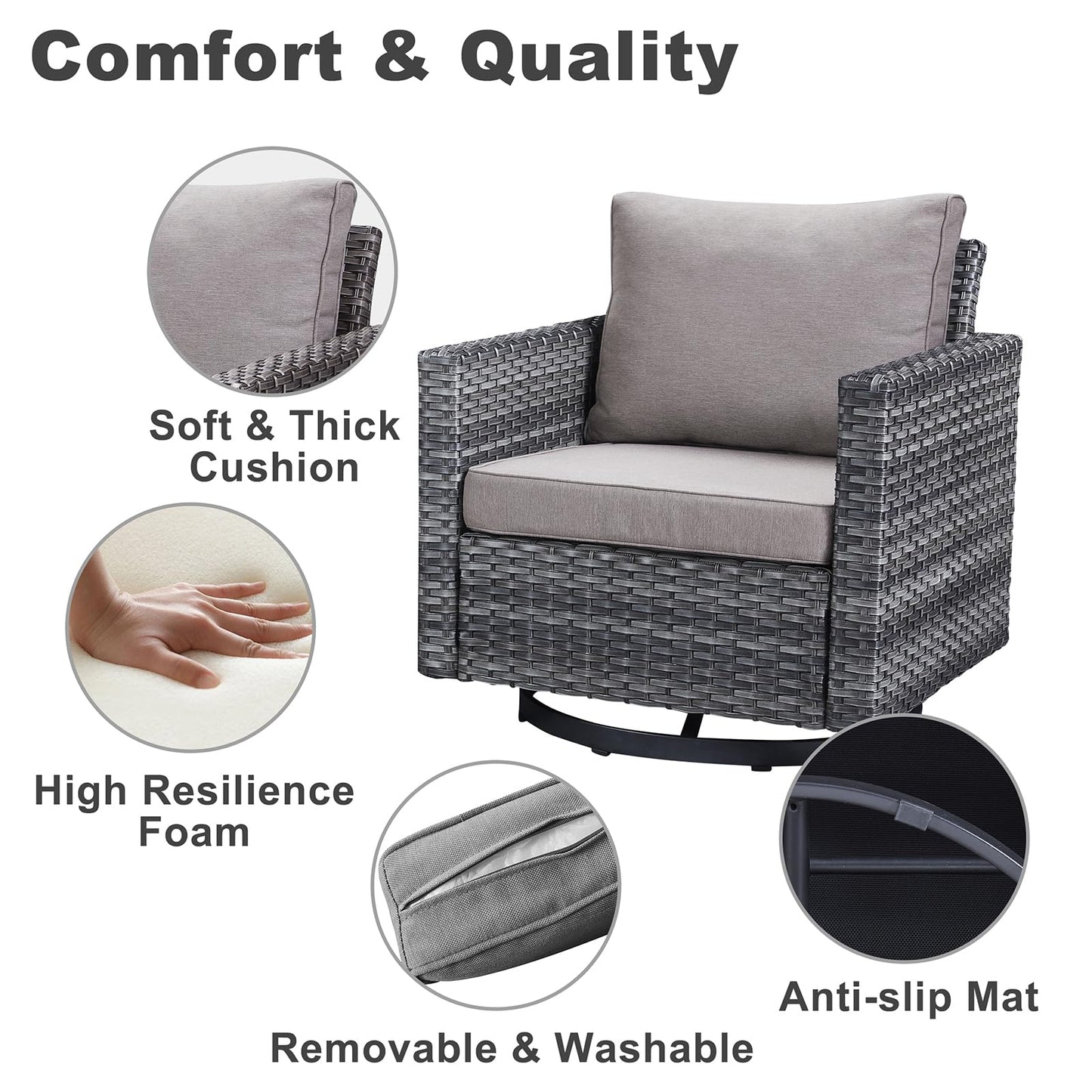 Save 30% - Outdoor Swivel Glider Chairs, GRS Series
