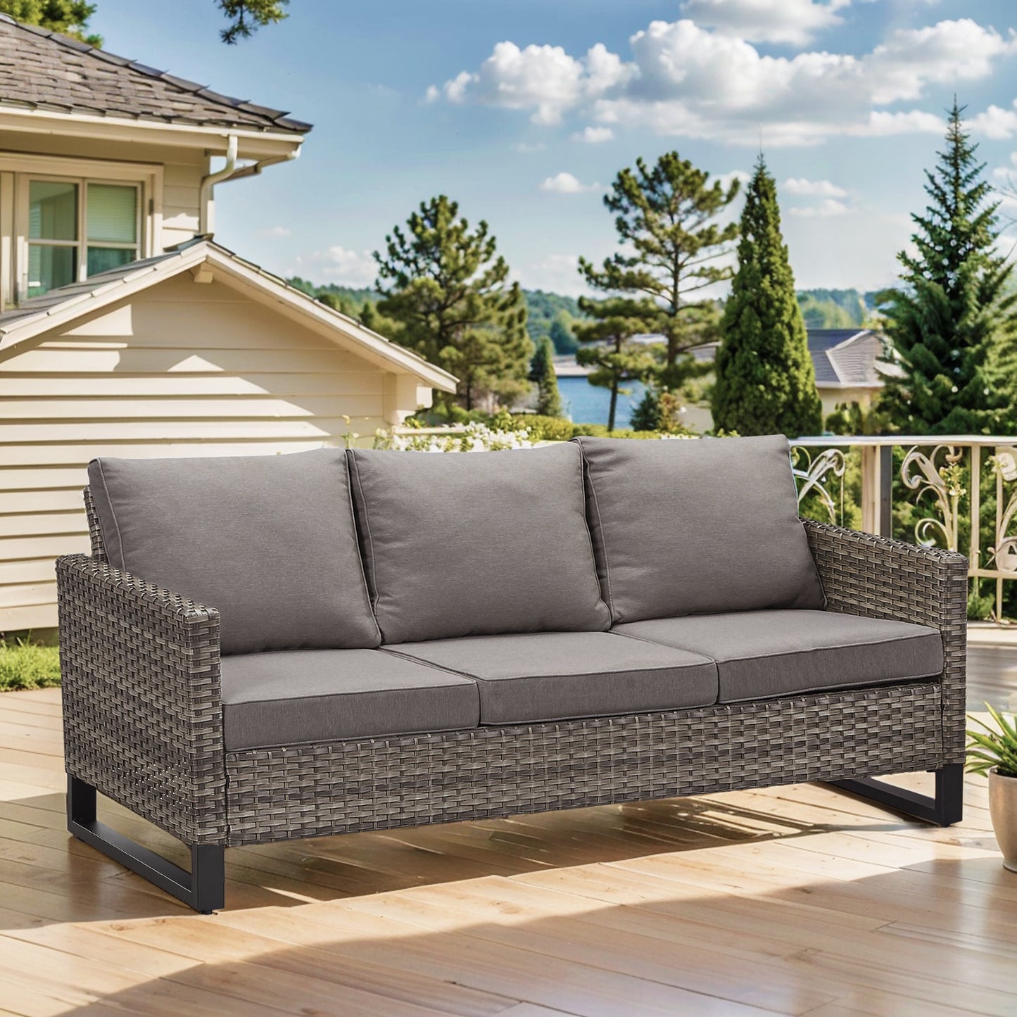 Outdoor Wicker Sofa, GRS Series - B2B Wholesale