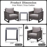 Patio Chairs Set with Side Table, GRS Series - Belord