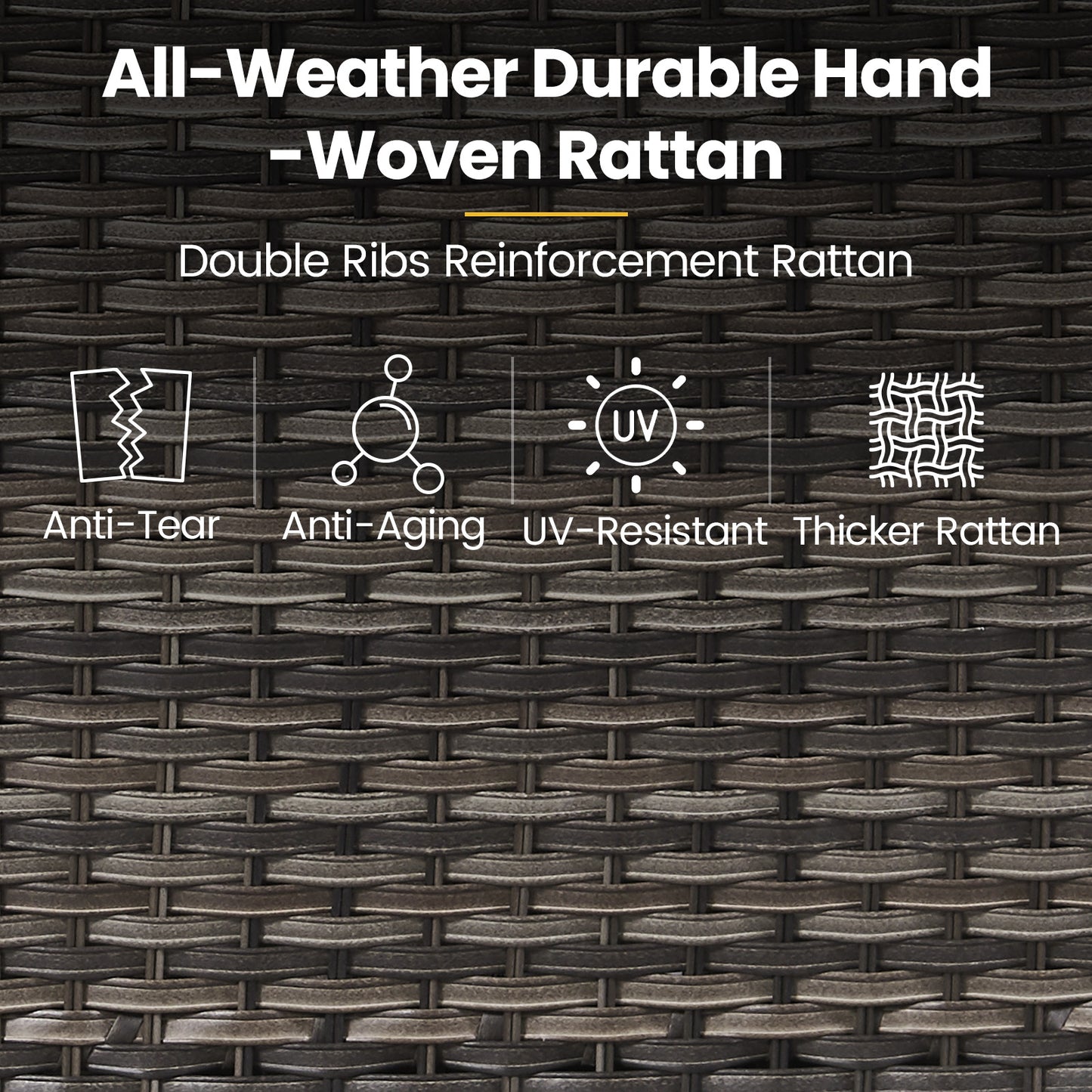 2PC Backyard Rattan Swivel Glider Chairs with 5" Thick Cushions – NTC Series