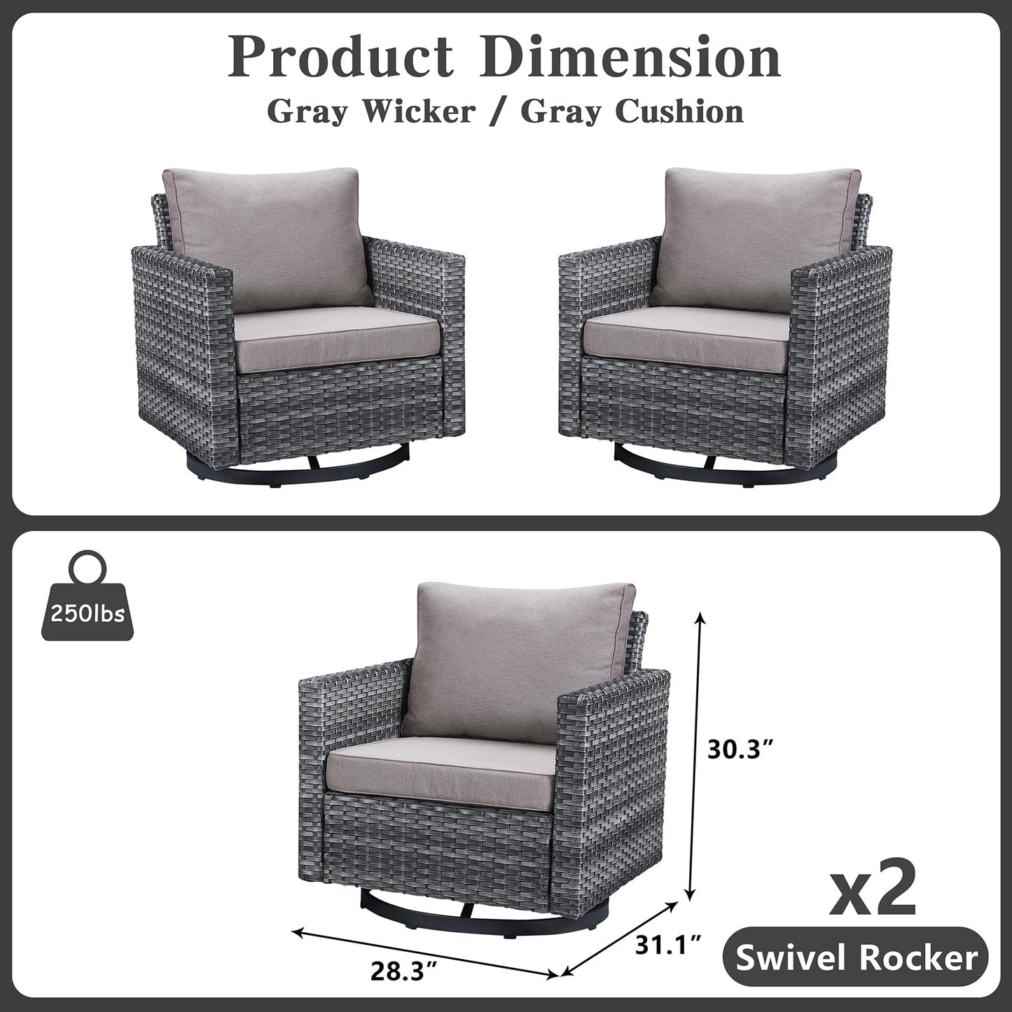 Save 30% - Outdoor Swivel Glider Chairs, GRS Series