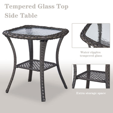 Save 60% - Swivel Glider Chairs Set with Side Table, NTC Series - Belord