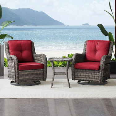 Save 60% - Swivel Glider Chairs Set with Side Table, NTC Series - Belord