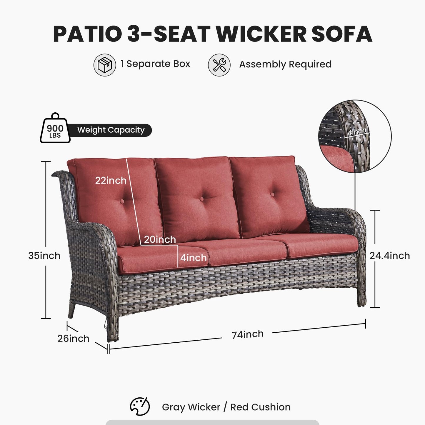 Save 50% - Outdoor PE Rattan Sofa, NTC Series