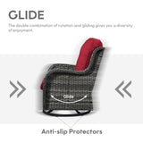 Save 60% - Swivel Glider Chairs Set with Side Table, NTC Series - Belord