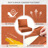 1 Set Outdoor Cushion, High Back and Deep Seating, 6" H x 24" W x 24" D - Belord