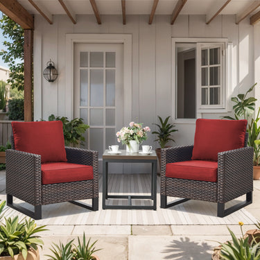 1 Set Outdoor Cushion, High Back and Deep Seating, 6" H x 24" W x 24" D - Belord