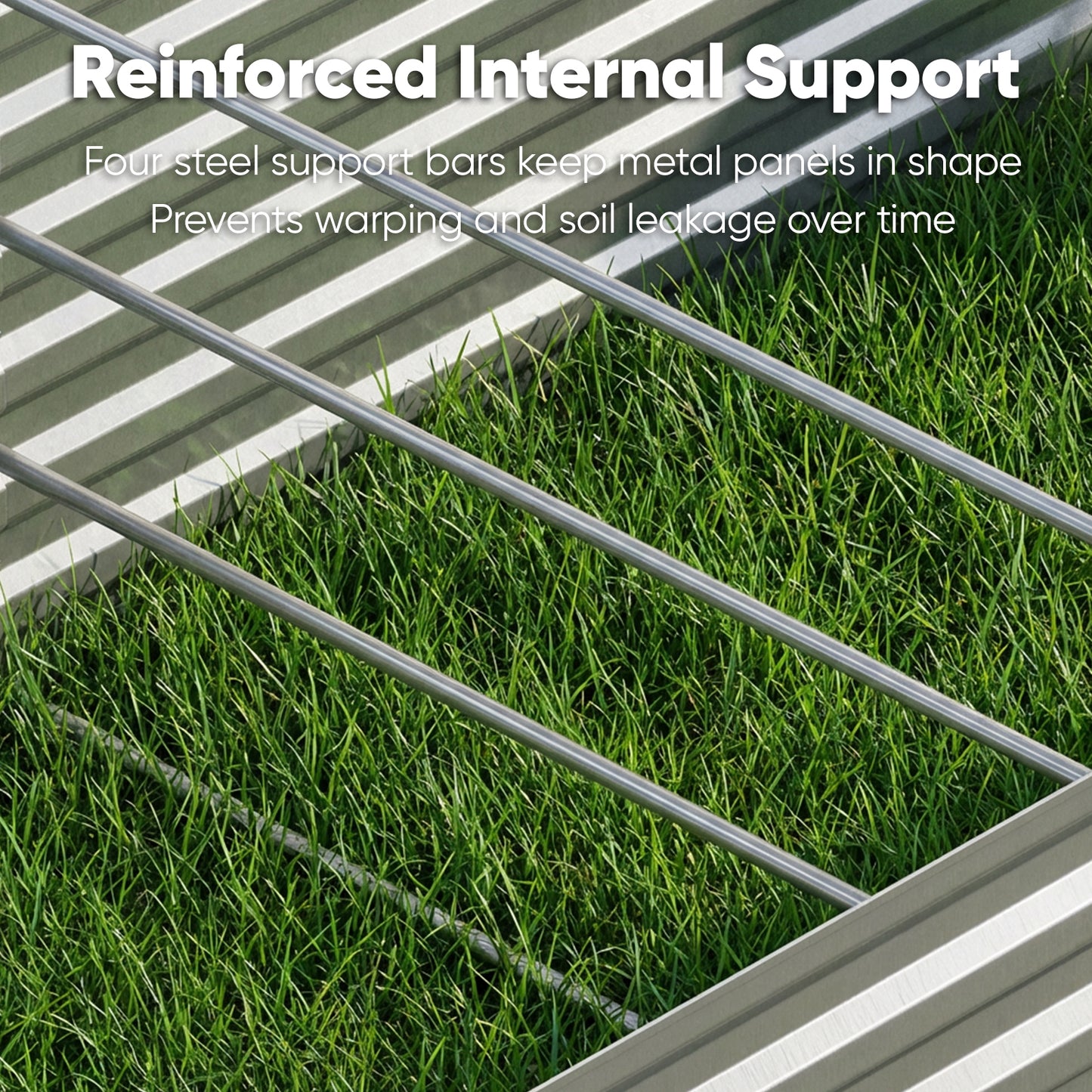 8x4x2ft Deep Galvanized Raised Garden Bed, Outdoor Metal Planter with 479 Gallon Soil Capacity