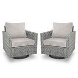 Premium High-Back Swivel Rocker Chairs (Set of 2) - PAD Series - Belord